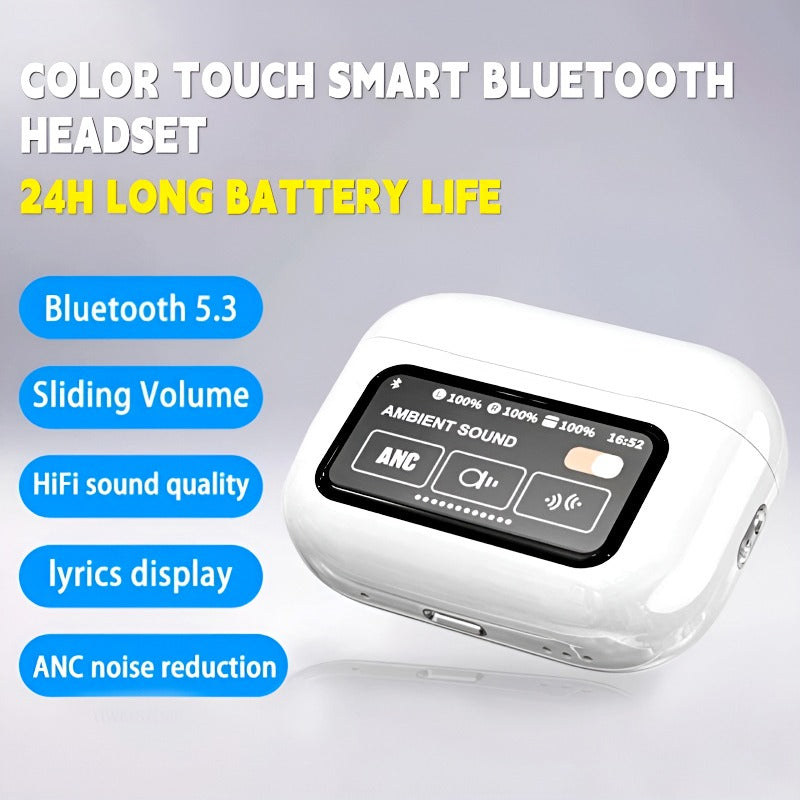 A9 Pro Earbuds Anc/enc Touch Screen Display Noise Reduction